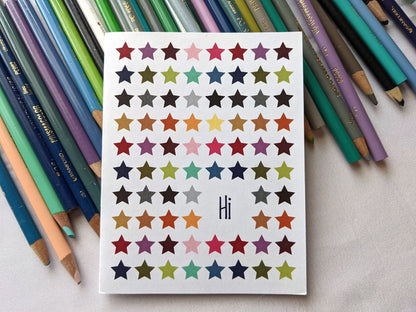 rainbow stars greeting card