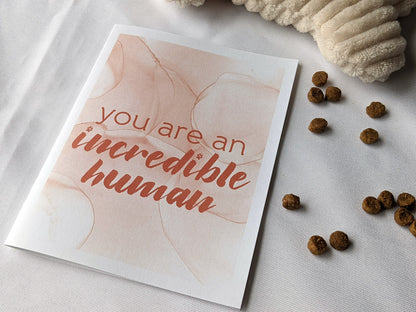 mothers day card from dog | you are an incredible human | pet owner | dog mom | dog dad