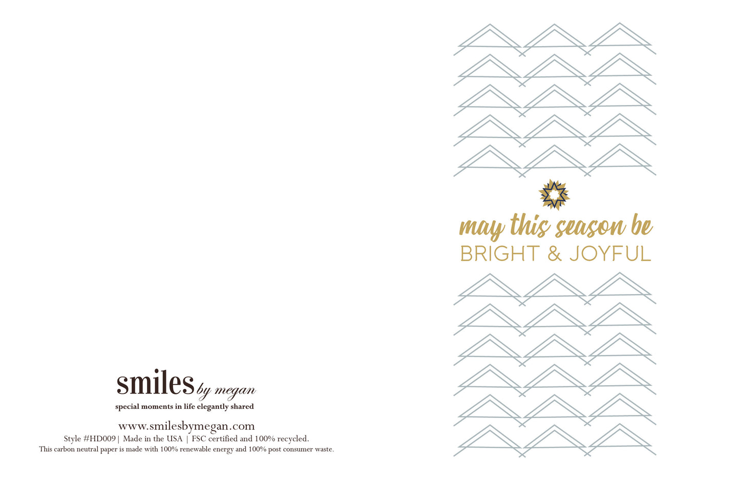 greetings for friends | may this season be bright and joyful holiday card