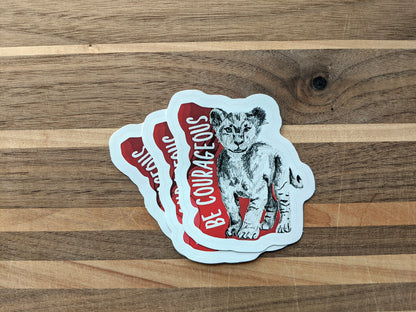 animal stickers | be courageous lion