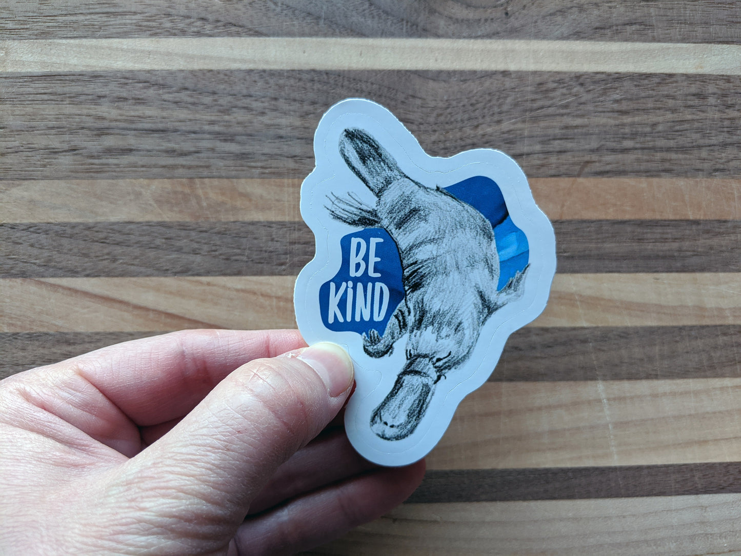 animal stickers | be kind platypus
