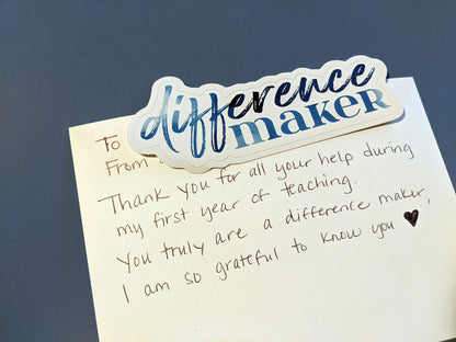 typography stickers | difference maker