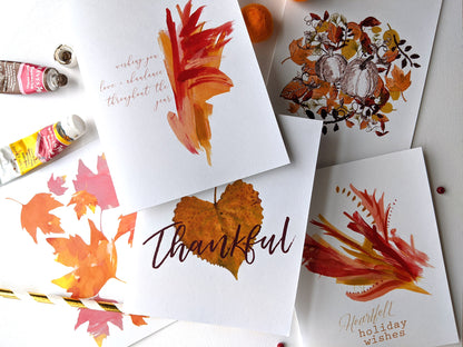 birthday greeting for coworker | autumn leaves greeting card
