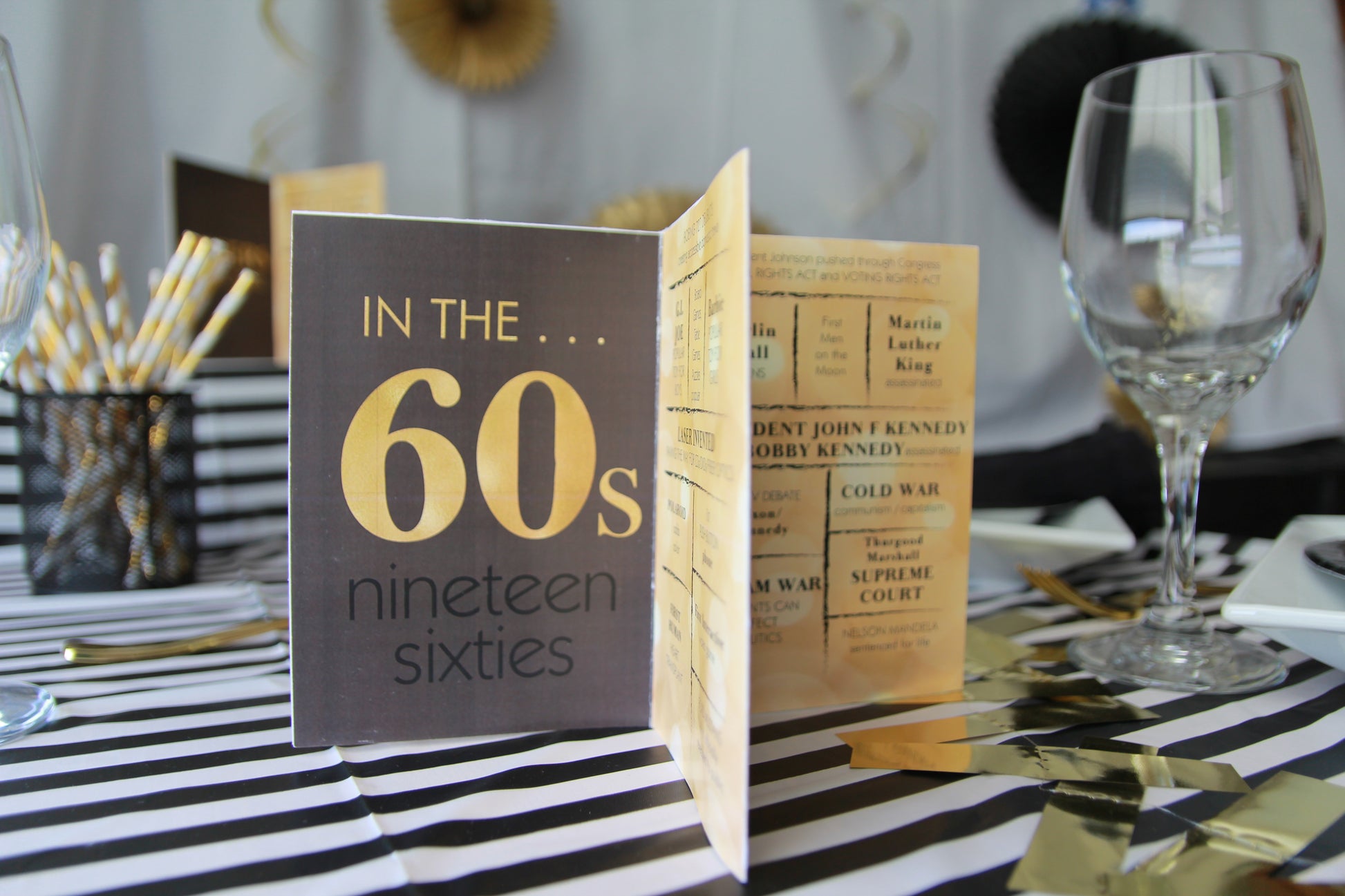 Black and gold table decor  Birthday party decorations, Black and gold  party decorations, Gold birthday party