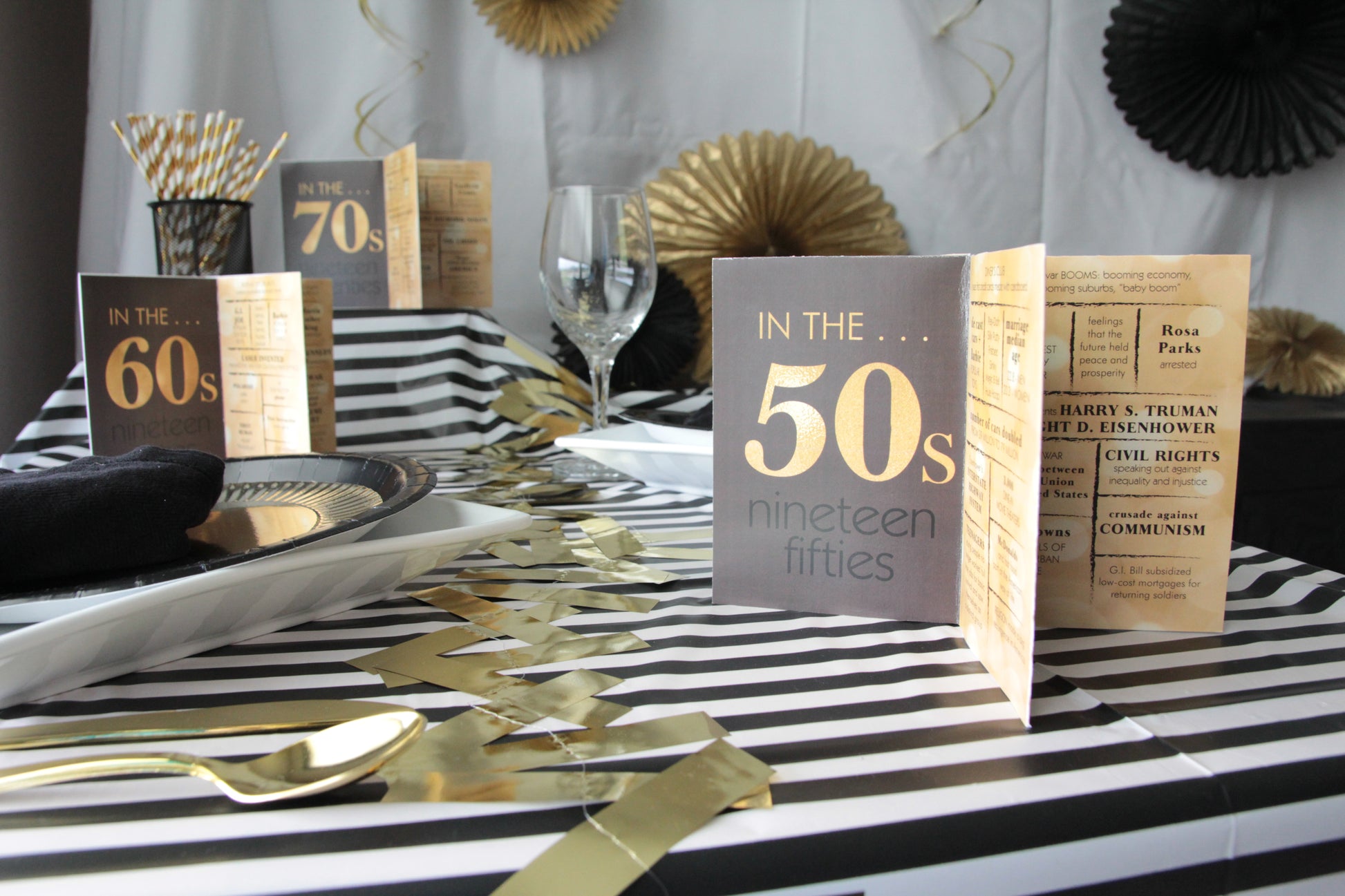 Anniversary Party Ideas Black Gold