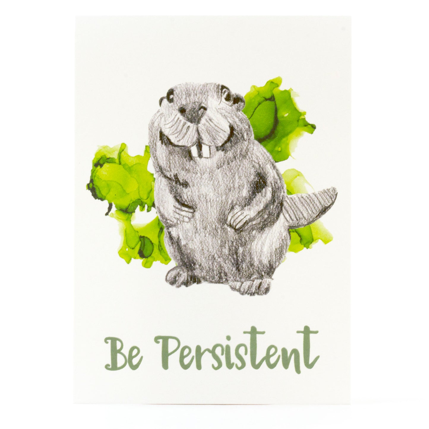 animal art print | be persistent beaver