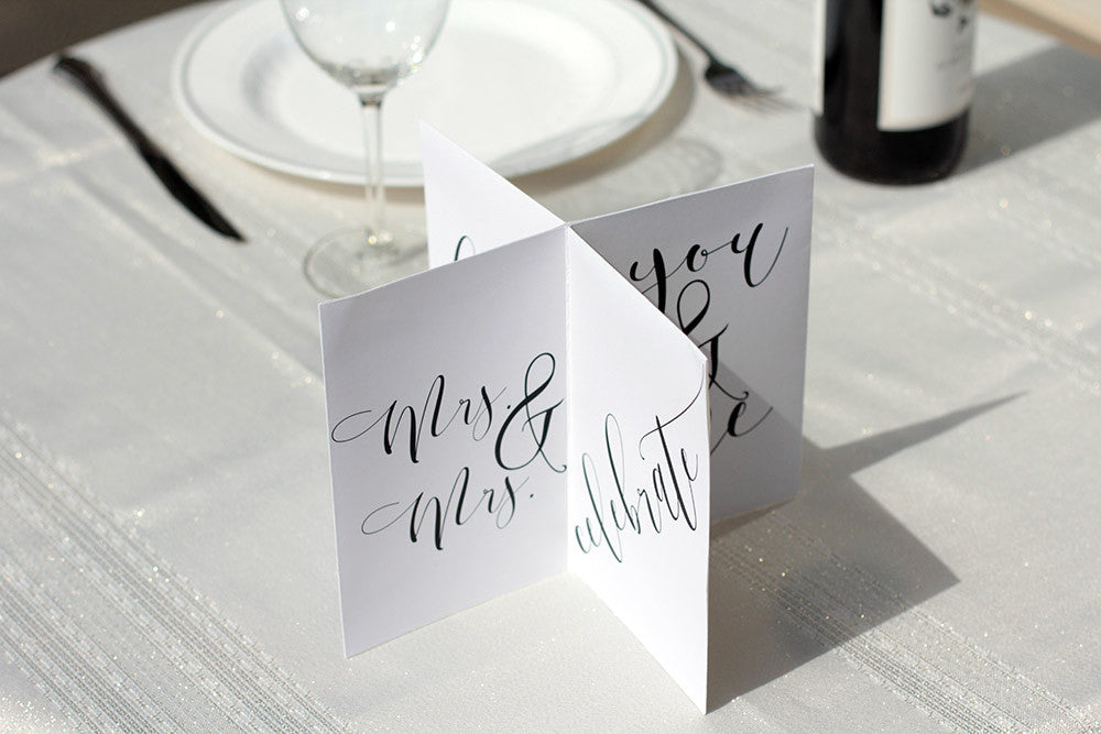 wedding centerpieces modern copperplate