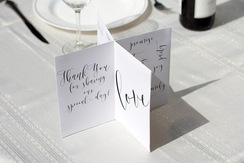 wedding centerpieces modern copperplate