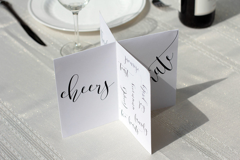 wedding centerpieces modern copperplate