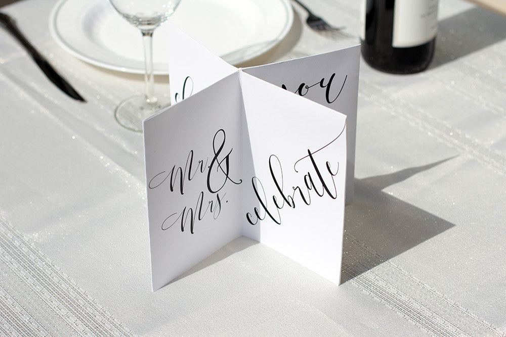 wedding centerpieces modern copperplate