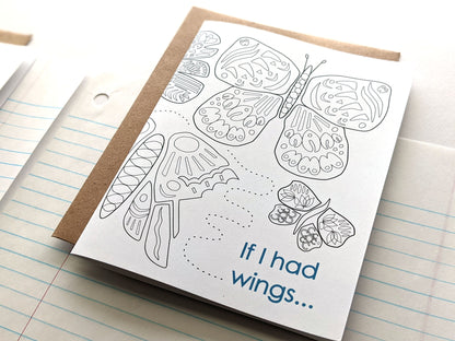 if I had wings pen pal greeting card