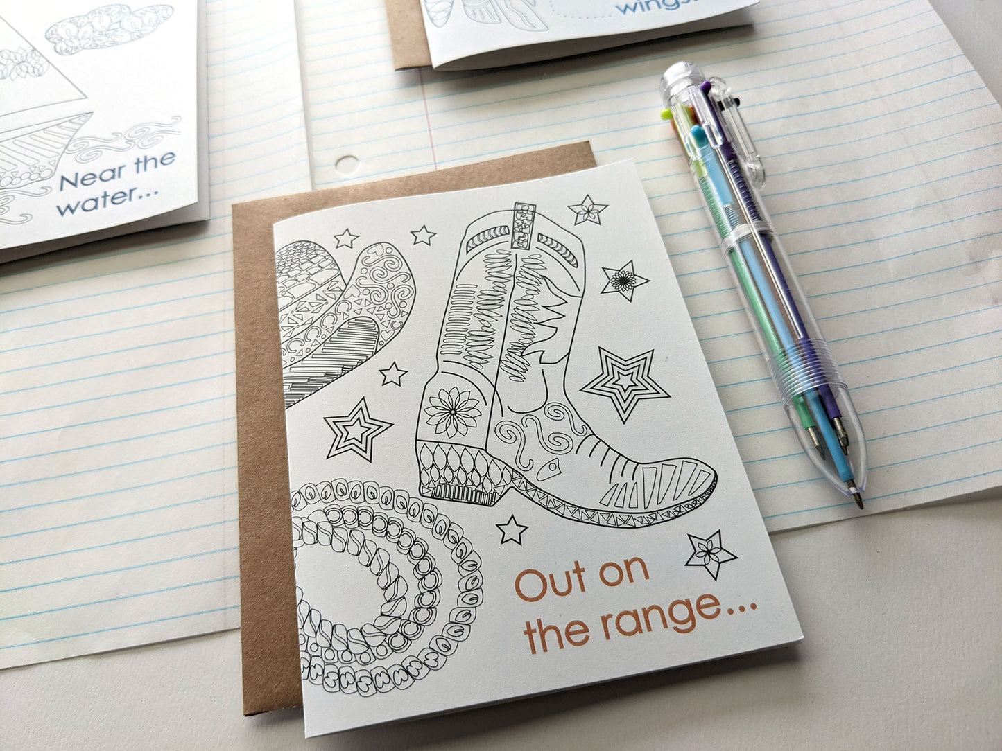 out on the range pen pal greeting card
