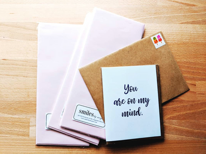 you are on my mind greeting card