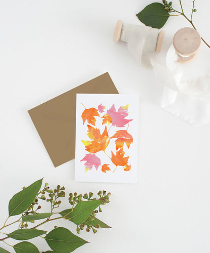 birthday wishes to a colleague | fall leaves greeting card